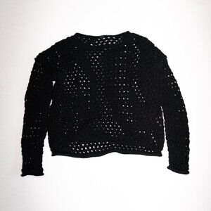 THEORY Mesh Knit Black Long Sleeve